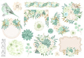 Green Bird || Decorative Floral Sheet